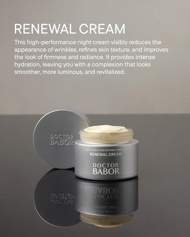 Detalle 2 de DOCTOR BABOR Renewal Cream Resurface 4,2% Pro-Retinolo, crema viso rigenerante anti-età e anti-pigmentazione (50 ml)