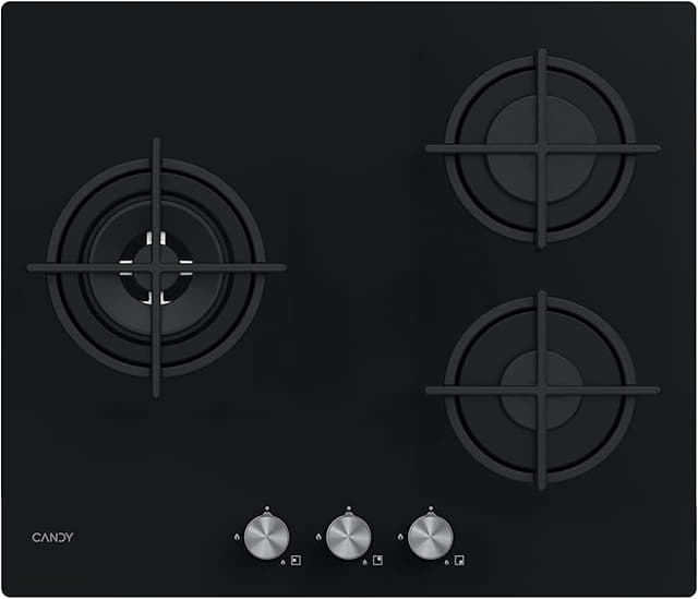 Imagen de Candy Moderna CSG63B4PB Placa Gas 60cm 3 Fuegos Negro 🍳 en OfertitasTOP