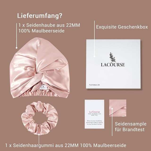 Detalle de LaCourse Seidenhaube 22 Momme