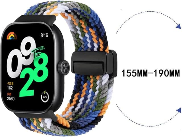 Detalle 2 de FYISWHO Magnetic Nylon Watch Strap for Redmi Watch 4/5 and Xiaomi Smart Band 8 Pro/9 Pro