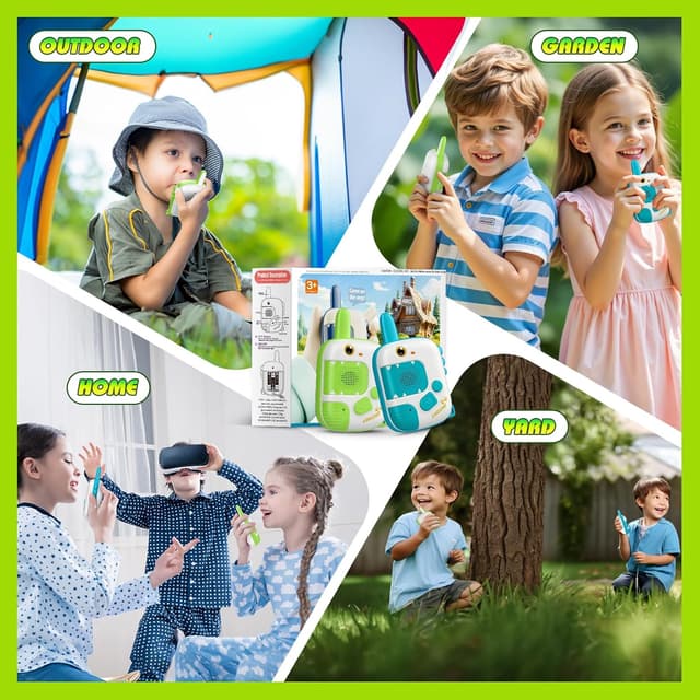 Detalle 2 de Wootoyz 2PCS Walkie Talkie for Kids (Dinosaur) – Outdoor adventure toy for ages 3–9