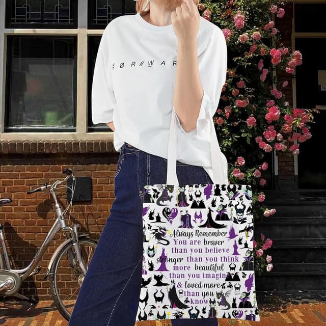 Detalle 2 de LEVLO Villains cosmetic make-up bag – zip pouch tote for movie fans (Always Villains Tote), L