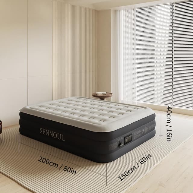 Thumbnail 6 de SENNOUL Air Mattress Queen 16" inflatable bed