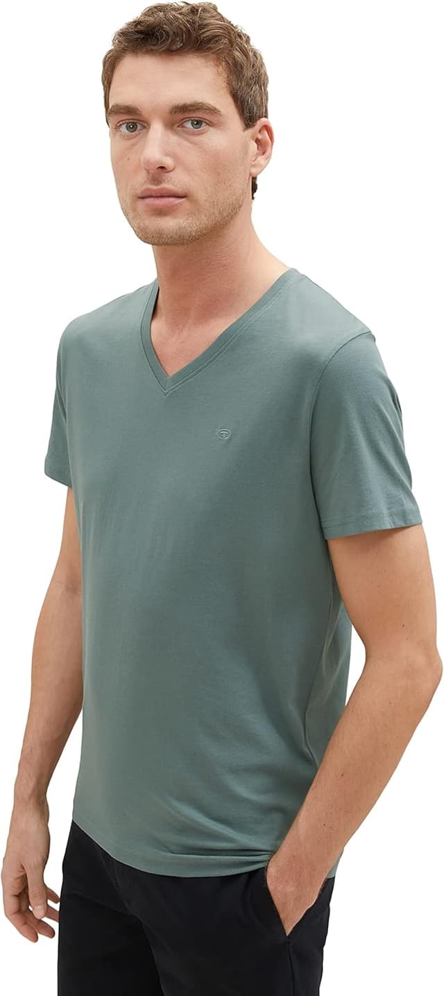 Thumbnail 6 de Tom Tailor 1045834 T-Shirt uomo basic con logo ricamato in cotone