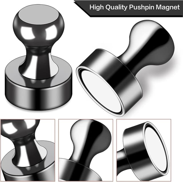 Detalle 2 de FINDMAG Black Fridge Magnets 24 Pack