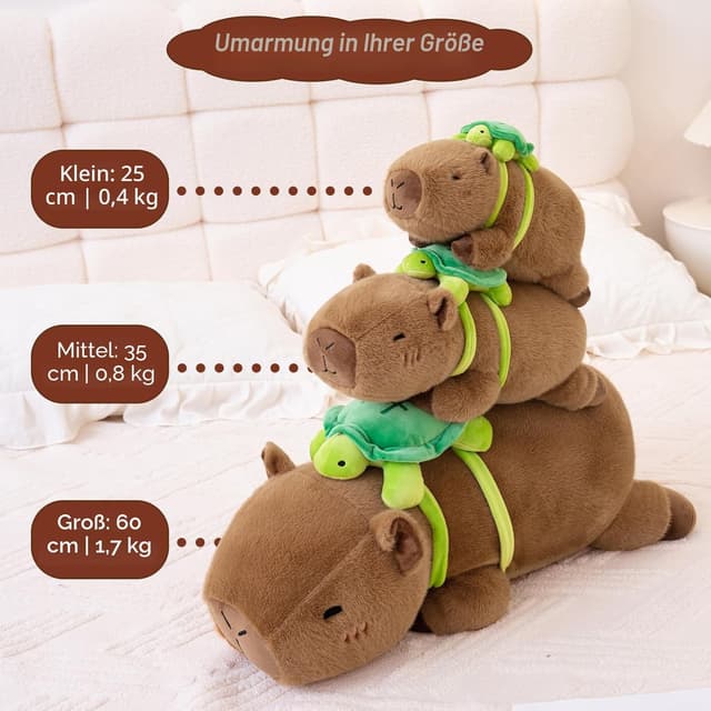 Detalle de SQEQE Capybara Kuscheltier 25 cm