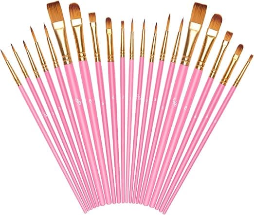 Detalle de Vicloon Juego de Pinceles Artísticos 20 Piezas 🎨