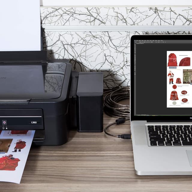 Detalle de TanQY Printer Cable 10M (USB 2.0) – USB-A to USB-B male printer/scanner lead