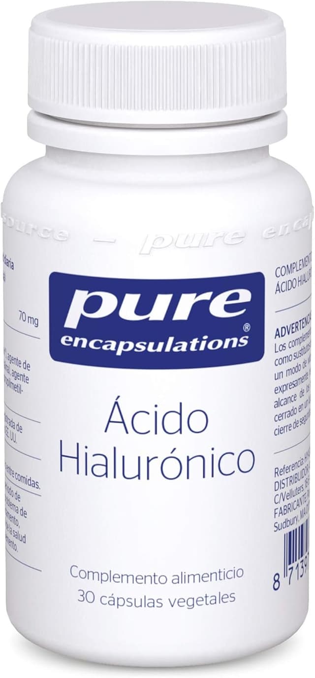 Detalle de PURE ENCAPSULATIONS Ácido Hialurónico - Hidratación 💧 30 Cápsulas