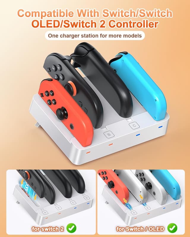 Detalle 2 de Station de charge Joy-Con FYOUNG, 8 ports