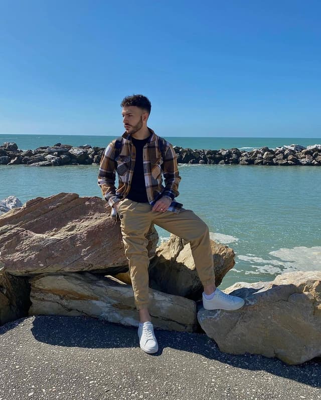 Detalle de JMIERR Cargo-Chino Hose für Herren 94% Baumwolle