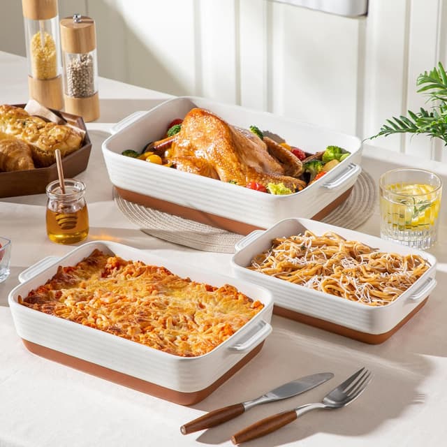 Detalle 2 de MALACASA TARA casserole bakeware set of 3