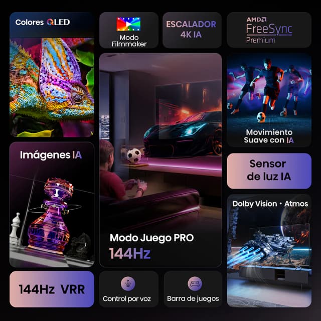 Detalle de Hisense 55E7Q Pro QLED TV 4K UHD Smart 55'