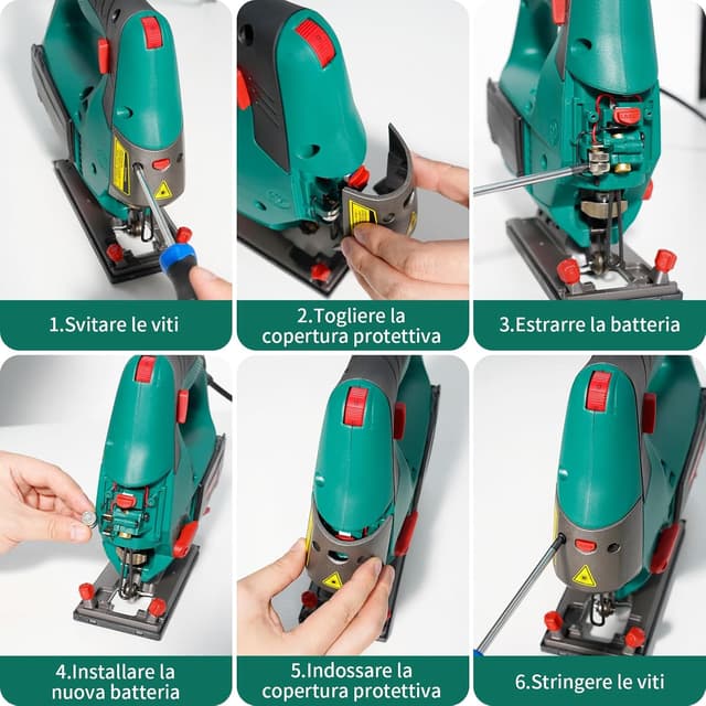 Thumbnail 6 de HYCHIKA Seghetto alternativo 800W per legno e metallo