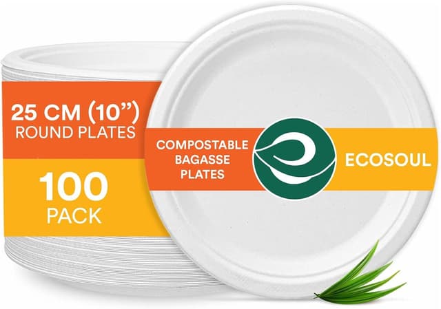 Detalle de ECO SOUL paper plates 25cm, 10 inch