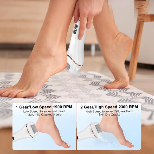 Detalle de Hornhautentferner Elektrisch Profi-Set mit 3 Rollen đж