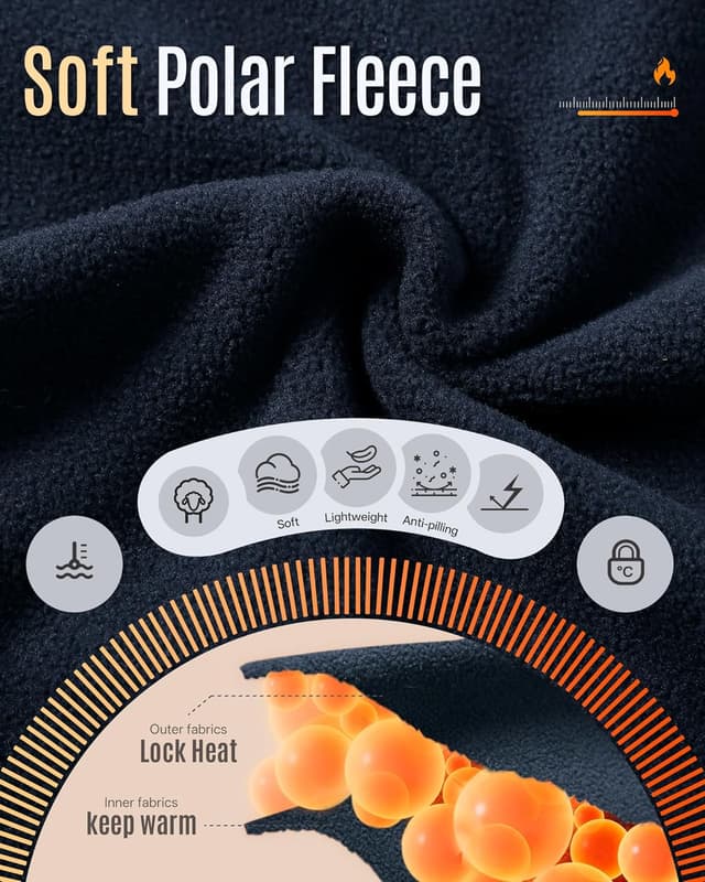 Detalle 2 de 33,000ft Herren Fleecejacke leicht – Übergangsjacke Outdoor mit windschützenden Details