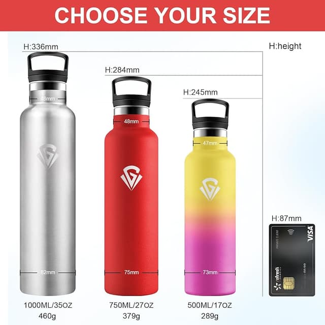 Thumbnail 4 de Botella Agua 750 ml acero inox aislante para deporte 🚰