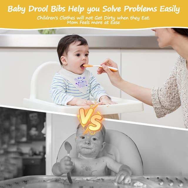 Detalle 2 de Aolso Baby Lätzchen zum Bemalen (8er-Set) mit Textilstiften & Zeichenvorlagen – weiße Baumwoll-Lätzchen, 40 x 29 cm