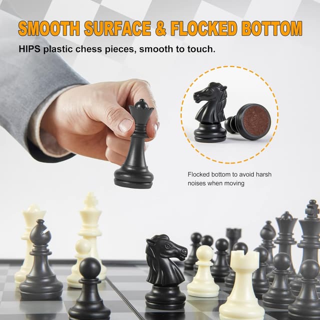 Detalle 2 de Snocyo Chess Set magnetic travel chess board ♟