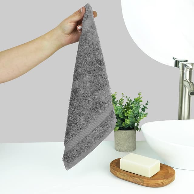 Detalle 2 de Chakir Turkish Linens Turkish Towels (100% Cotton), 4-Pack – Gray