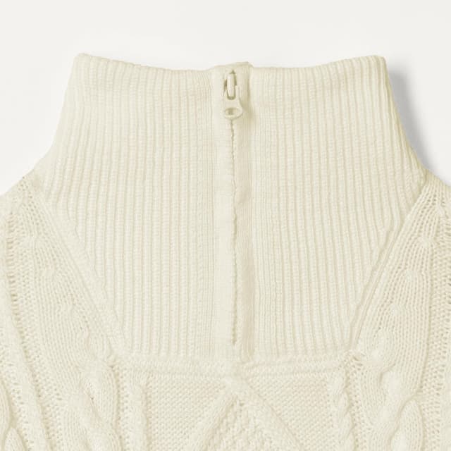 Detalle de Amazon Essentials Boys & Toddlers Quarter-Zip Cable-Knit Jumper (Relaxed Fit)