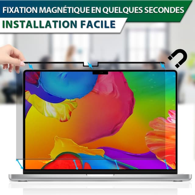 Detalle de STARY Filtre de confidentialité magnétique pour MacBook Pro 14 pouces (2021-2024)