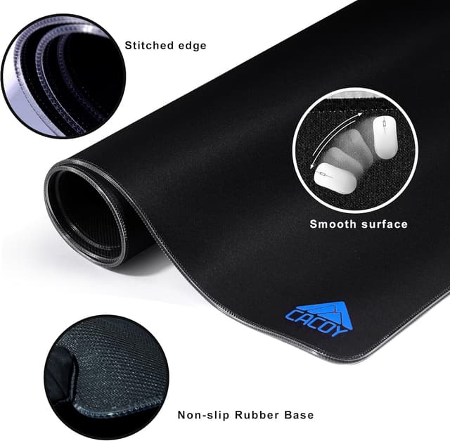 Detalle de Cacoy tappetino per mouse gaming RGB XXL 1500×600×3 mm con 9 modalità luce