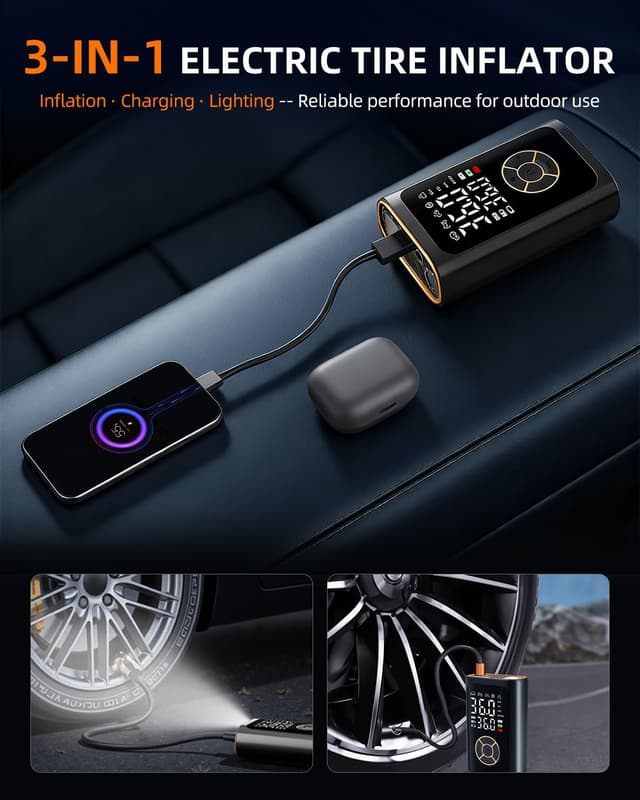 Thumbnail 4 de Compresor Aire Portátil 150 PSI Inflador Coche