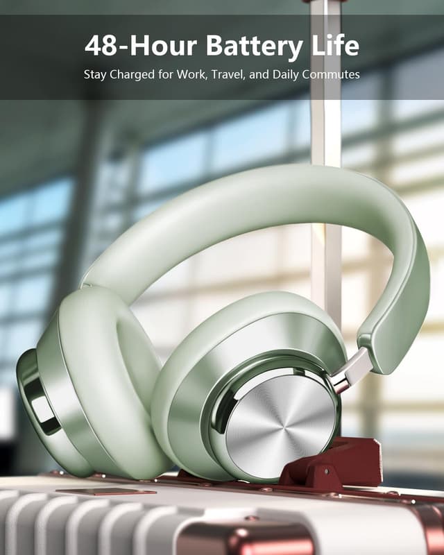 Thumbnail 6 de Wentronic Y03 Bluetooth Wireless Over-Ear Headphones with Active Noise Cancelling (Green)