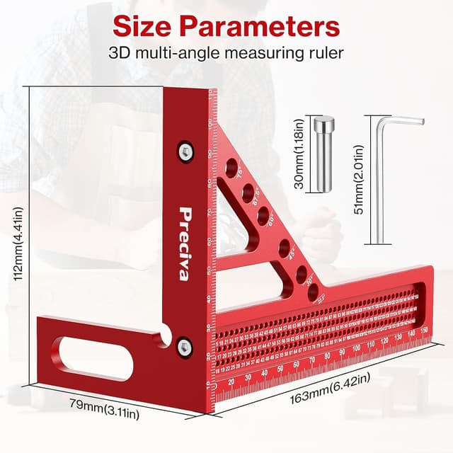 Detalle de Preciva 3D-Mehrwinkel-Winkelmesser ±0,2 mm