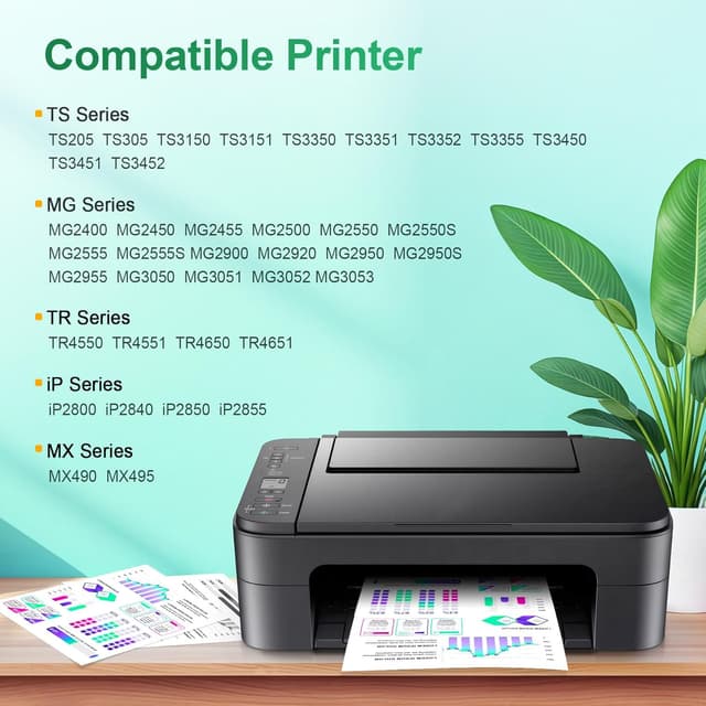 Detalle de Denvoer 545XL 546XL ink cartridges 1 Black 1 Colour 🖨