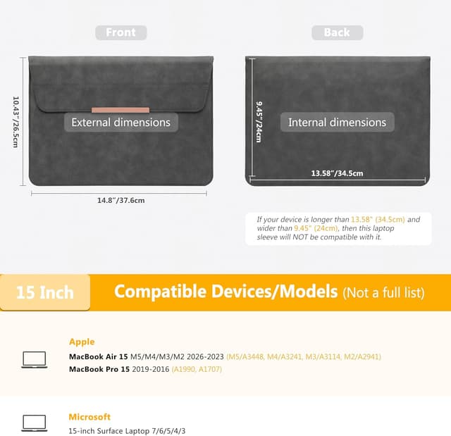 Detalle 2 de HYZUO custodia PC 15 pollici