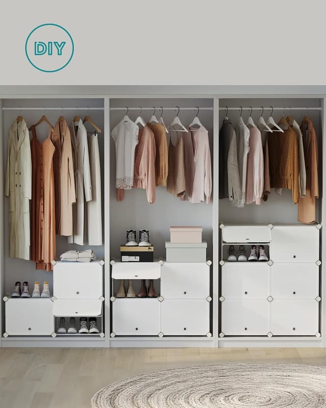 Detalle 2 de SONGMICS Scarpiera modulare bianco nuvola LPC035W02 da 10 scomparti (fino a 40 paia)