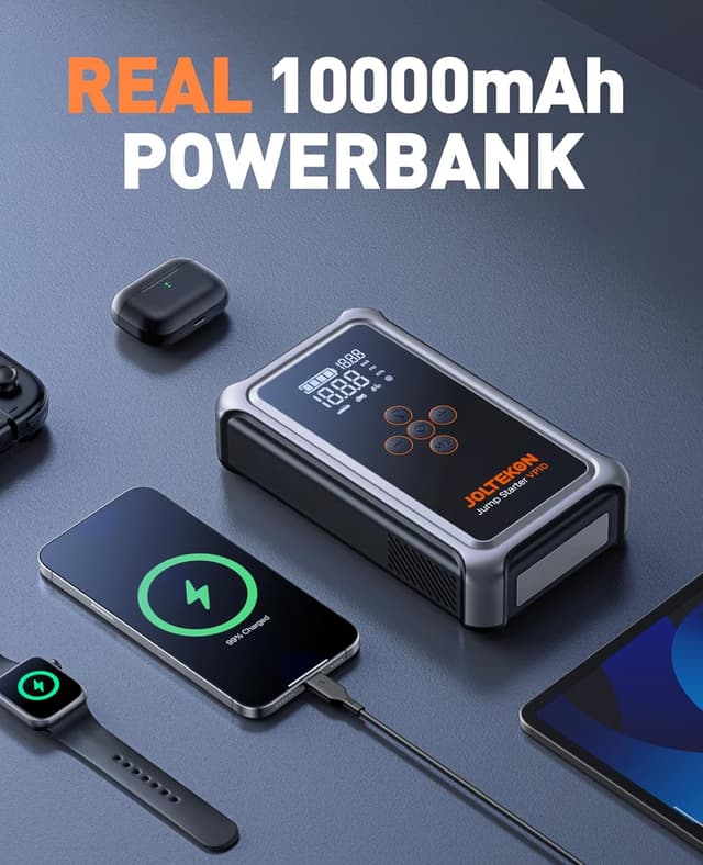 Detalle 2 de 5000A 150PSI Jump Starter Power Pack with 12V Car Battery Booster