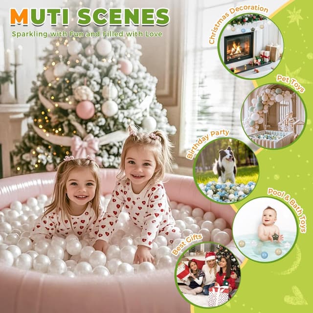 Thumbnail 6 de TRENDPLAY Star Ball Pit Balls for Toddlers (Non-Toxic, 2.2-inch) — Star + Round Set for Play Tents & Ball Pits