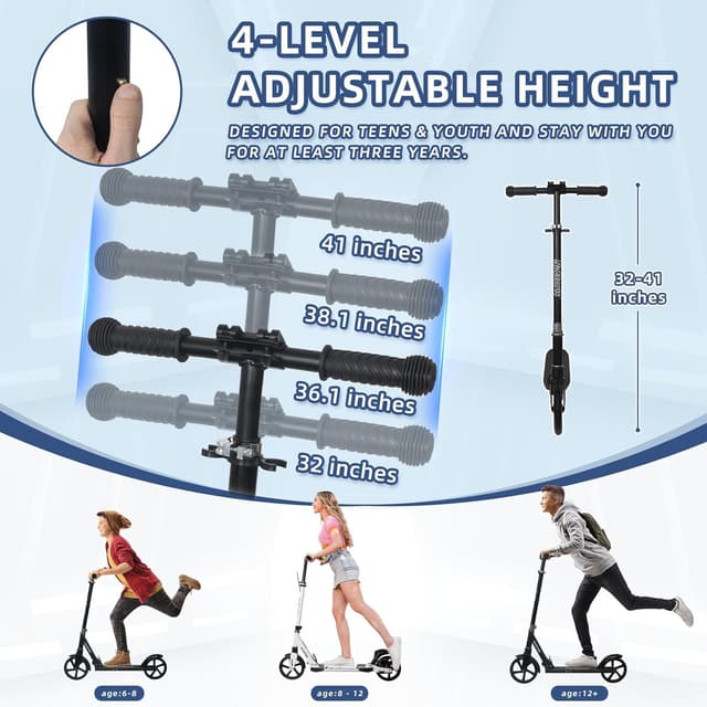 Thumbnail 3 de Nattork Kick Scooter 220LB Capacity for Teens and Adults 🛴