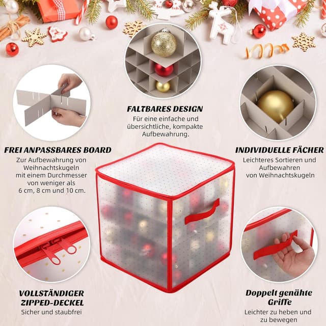 Thumbnail 6 de Fulasofia Aufbewahrungsbox 128 Fächer für Weihnachtskugeln