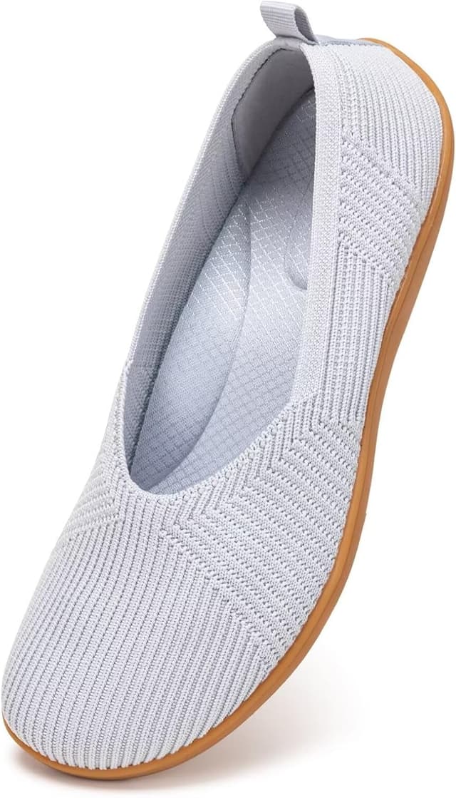 Detalle 2 de Frank Mully Damen-Ballerinas für den Sommer – bequeme, rutschfeste Flats mit breiter Zehenpartie