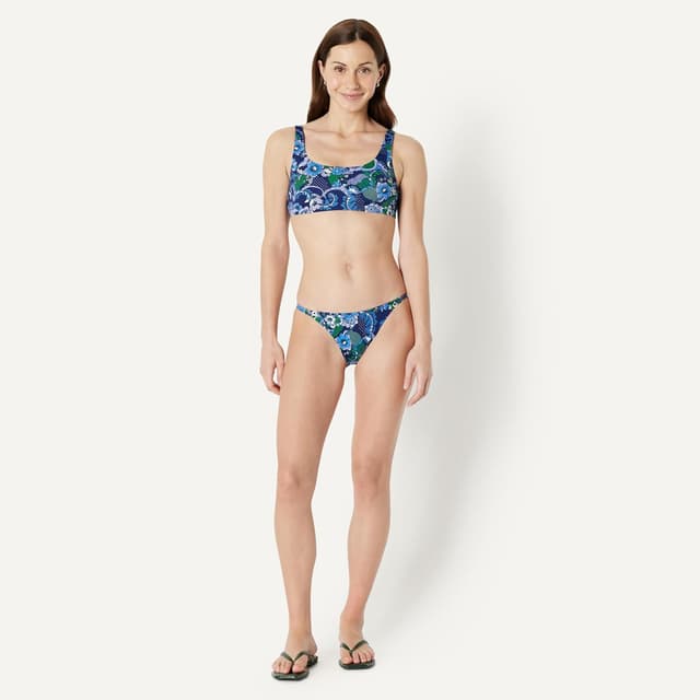 Detalle de Top bikini donna Amazon Essentials con scollo squadrato e coppe rimovibili