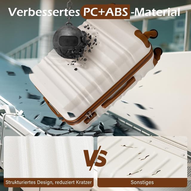 Thumbnail 6 de Coolife Hartschalen-Koffer Trolley Blau