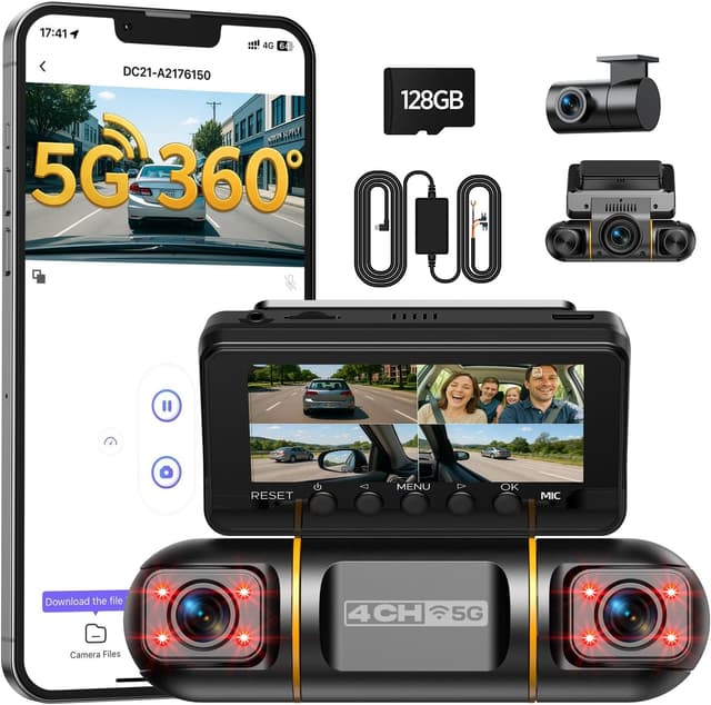Imagen de Volam 360° 4 Canali Dash Cam Auto 1080P en OfertitasTOP
