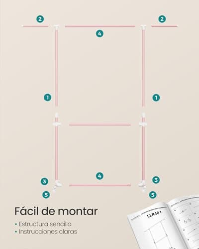 Thumbnail 5 de SONGMICS LLR401R01 Burro de ropa extensible 113–180 cm