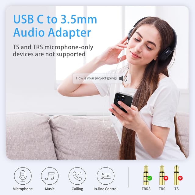 Detalle 2 de USB‑C to 3.5mm Headphone Adapter