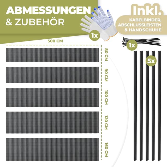 Thumbnail 6 de KESSER® PVC Sichtschutzmatte für Balkon & Terrasse (100x500 cm) in Anthrazit