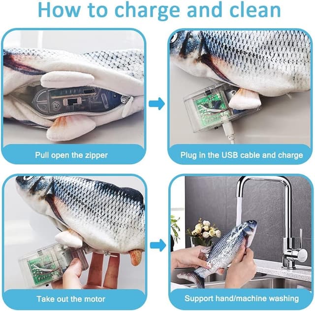 Thumbnail 4 de Nepfaivy Giocattolo Pesce Interattivo 70min