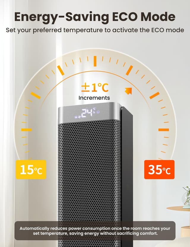 Thumbnail 2 de 23 Inch Electric Heater 2000W Space Heater