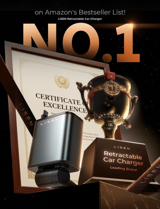Detalle 2 de LISEN 69W USB-C Car Charger for iPhone and Samsung