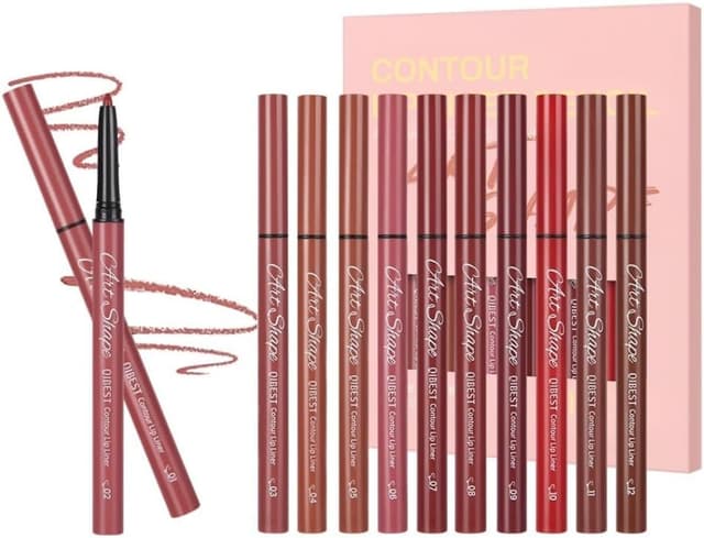 Detalle de LOPHE Matita Labbra: set da 12 colori impermeabili, anti-sbavature e waterproof