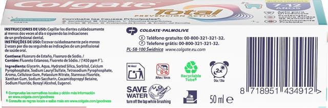 Detalle de Colgate Total Junior Pasta Dental Infantil, Pack 12🦷